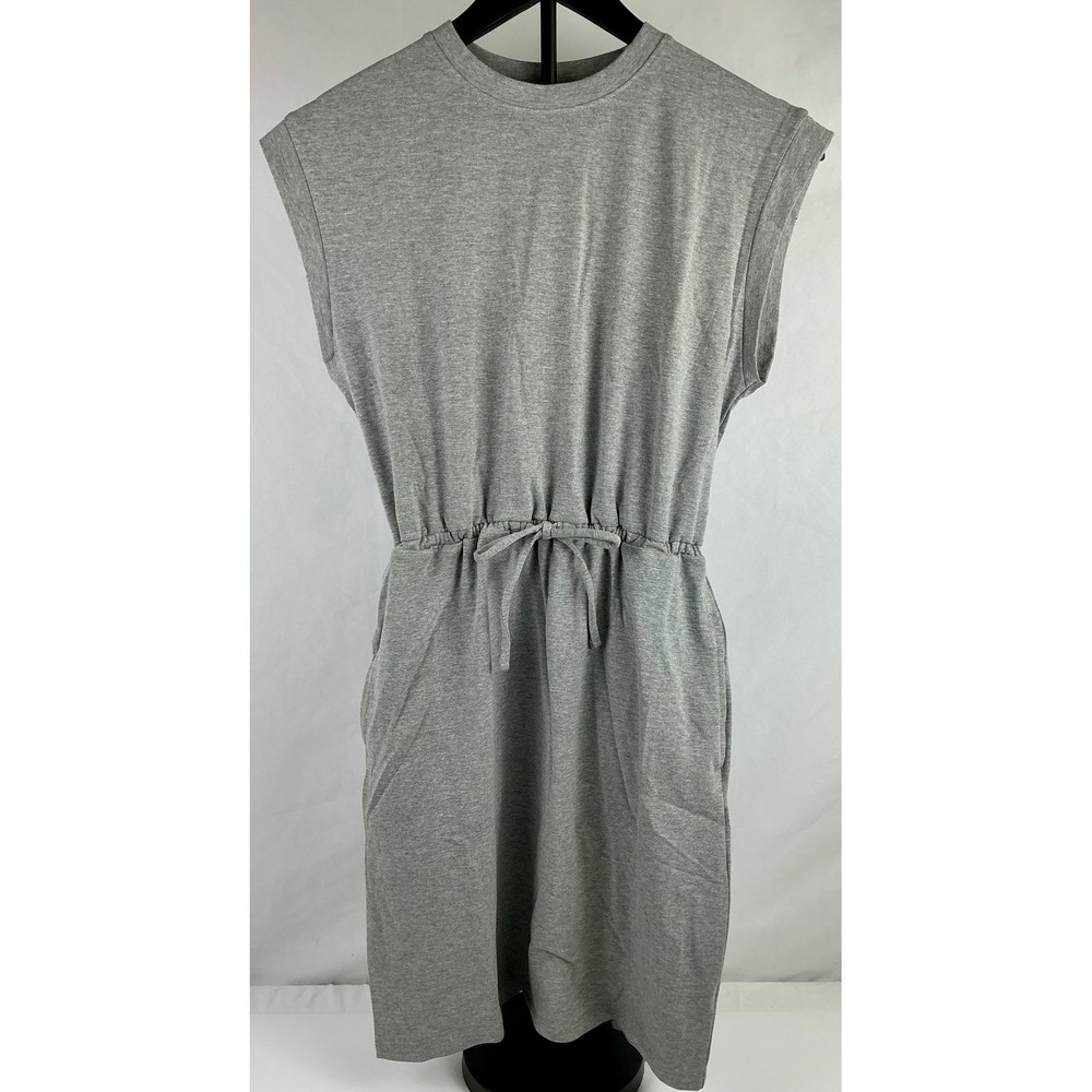 A New Day Womens‎ XS Gray Sleeveless Drawstring Waist T-Shirt Dress